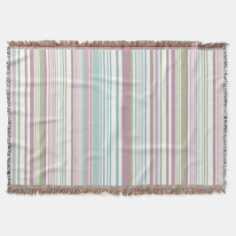 Pink, Aqua, mint, spring rain and mauve stripes Filt