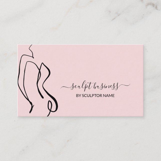 Pink Art Kroppsskulptur konturering estetik Visitkort (Framsida)