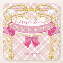 Pink Art Nouveau Princess Birthday