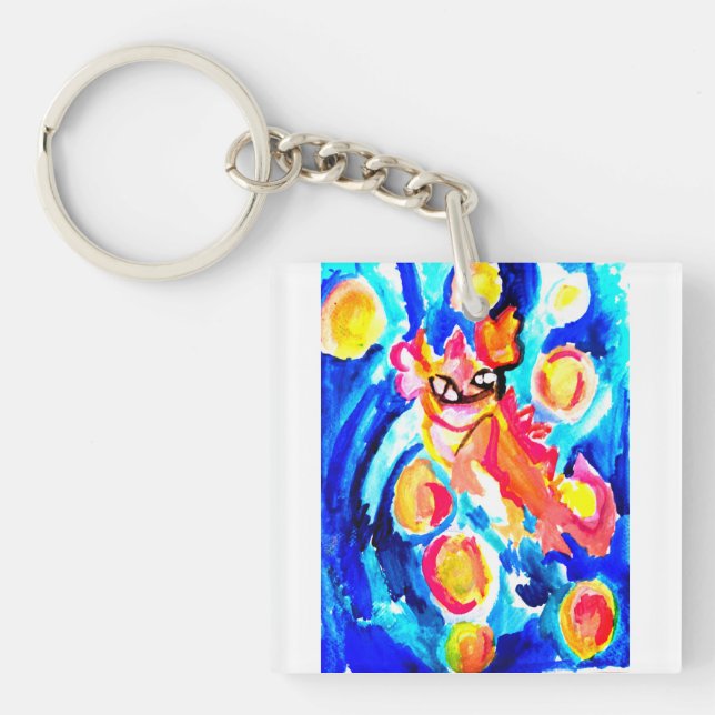 Pink axolotl Watercolor summer  (Framsidan)