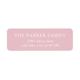 Pink Baby Girl Birth Announcement Envelope Returadress Etikett