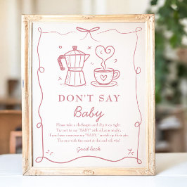 Pink Baby Is Brewing Don’t Say Baby Game Poster
