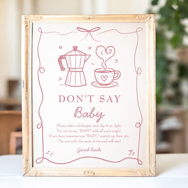 Pink Baby Is Brewing Don’t Say Baby Game Poster (Skapare uppladdad)