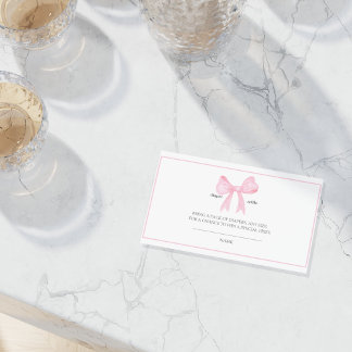 Pink Baby Shower Diaper Raffle Card – Printable Visitkort