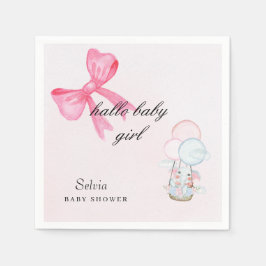Pink Baby Shower Napkin Design Pappersservett