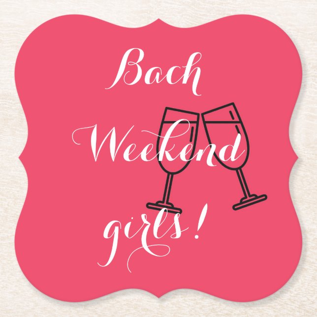 pink bachelorette  underlägg papper (Framsida)