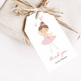 Pink Ballerina Thank you Presentetikett