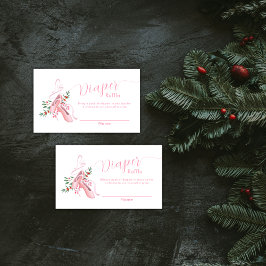 Pink Ballerina Tutu Diaper Raffle Baby Shower  Tilläggskort