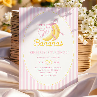 Pink Bananas 2-års inbjudan