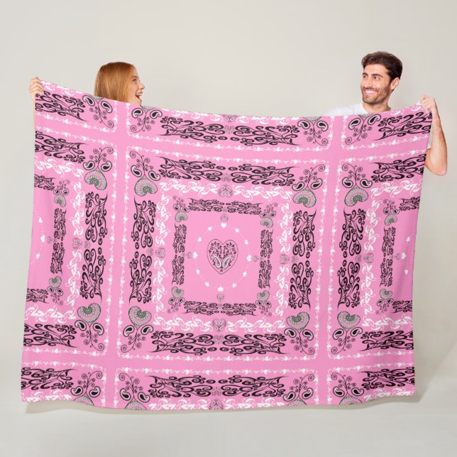 Pink Bandana  Fleecefilt (På plats)