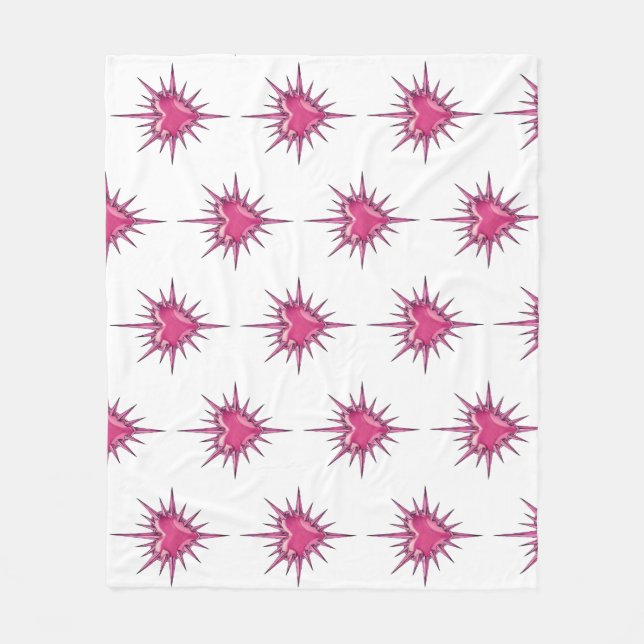 Pink Barbed Heart Cybersigilism Fleece Blanket (Framsidan)