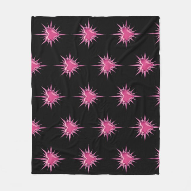 Pink Barbed Heart Cybersigilism Fleece Blanket (Framsidan)