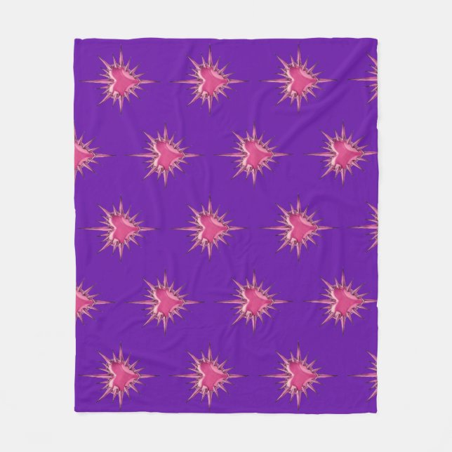 Pink Barbed Heart Cybersigilism Fleece Blanket (Framsidan)
