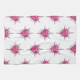 Pink Barbed Heart Cybersigilism Hand Towel Kökshandduk