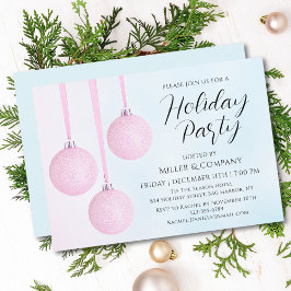 Pink Bauble Company Julfirande Inbjudningar