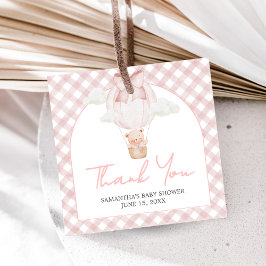 Pink Bear Bearly Wait Baby Shower Gåvor Etiketter