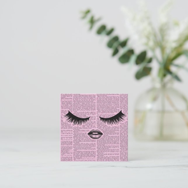 Pink Beauty Flat Loyalty Card | Feminine Aesthetic Lojalitetskort (Stående Fram)