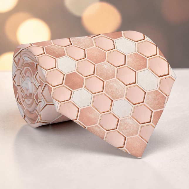 Pink Bee Hive Pattern Custom Necktie Slips (Skapare uppladdad)