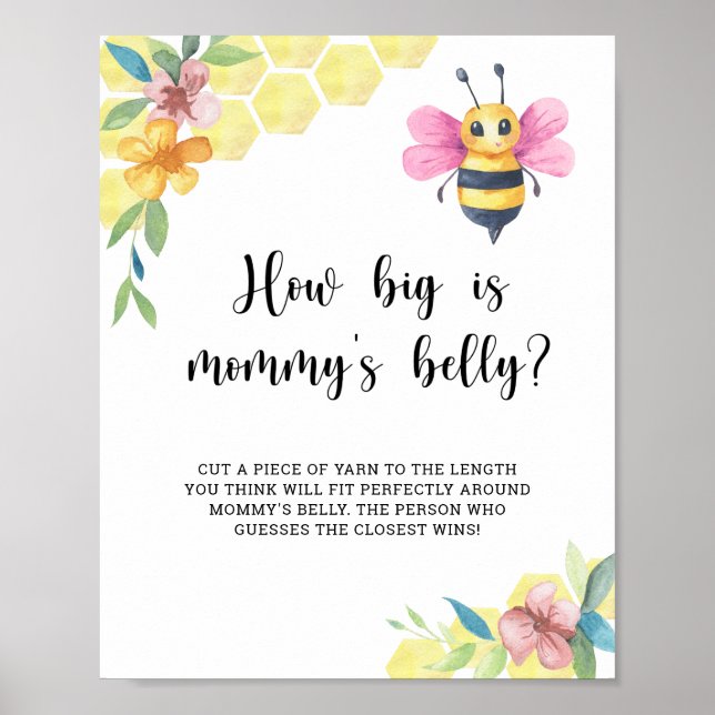 Pink Bee how big is mommy's belly game Poster (Framsidan)