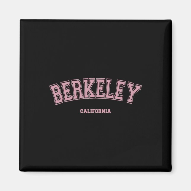 Pink Berkeley California Ca Varsity Style On Berke Magnet (Framsidan)
