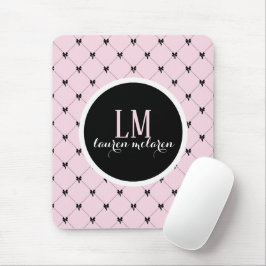 Pink & Black Bow Monogram Musmatta