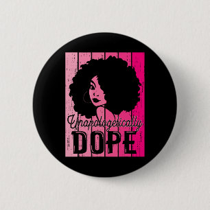 Pink Black History Month Oskamligt Addictiv Knapp
