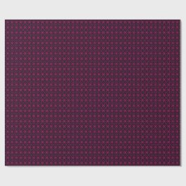 Pink & Black Kaleidoscope Fractal Pattern Wrapping Presentpapper