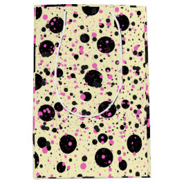 Pink & Black Polka Dot Glam Pattern