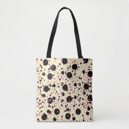 Pink & Black Polka Dot Glam Pattern Tygkasse
