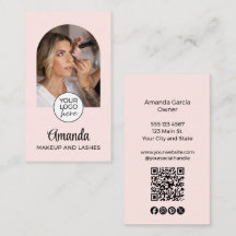 Pink Black Script Social Icon QR Code Photo Makeup