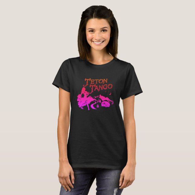 Pink&blk för Teton Tangodesign Tröja (Hel framsida)