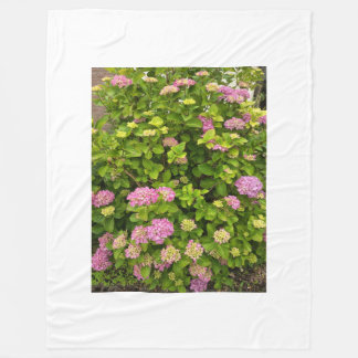 Pink Blossom Garden Throw Blanket Fleecefilt