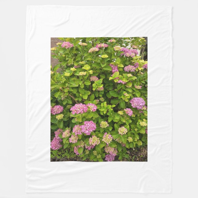 Pink Blossom Garden Throw Blanket Fleecefilt (Framsidan)