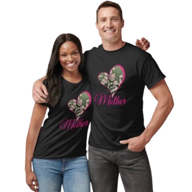 Pink Blossom Green T Shirt (Celebrate Mom with a tee he’ll love to wear—perfect for family photos and Mother’s Day fun. 

)