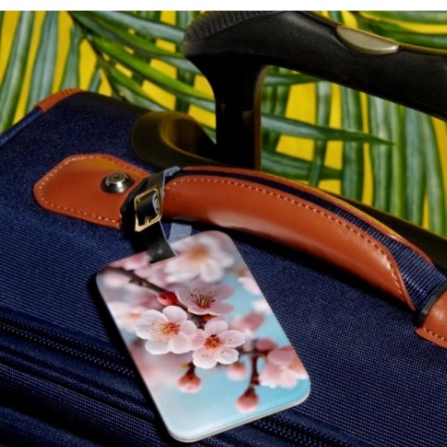 Pink Blossom Magic Bagagebricka (Identify your luggage right away with this beautiful floral luggage tag,  a great gift for Mother’s )