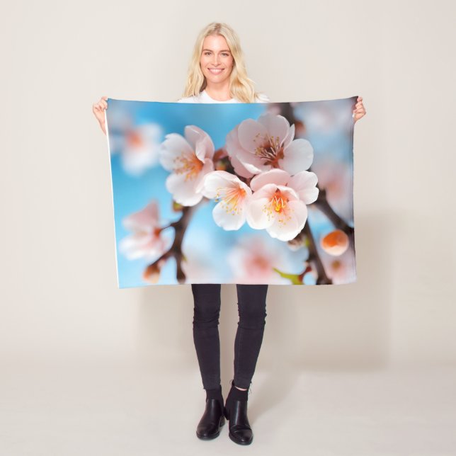 Pink Blossom Magic  Fleecefilt (På plats)