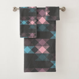 pink blue and gray geometric