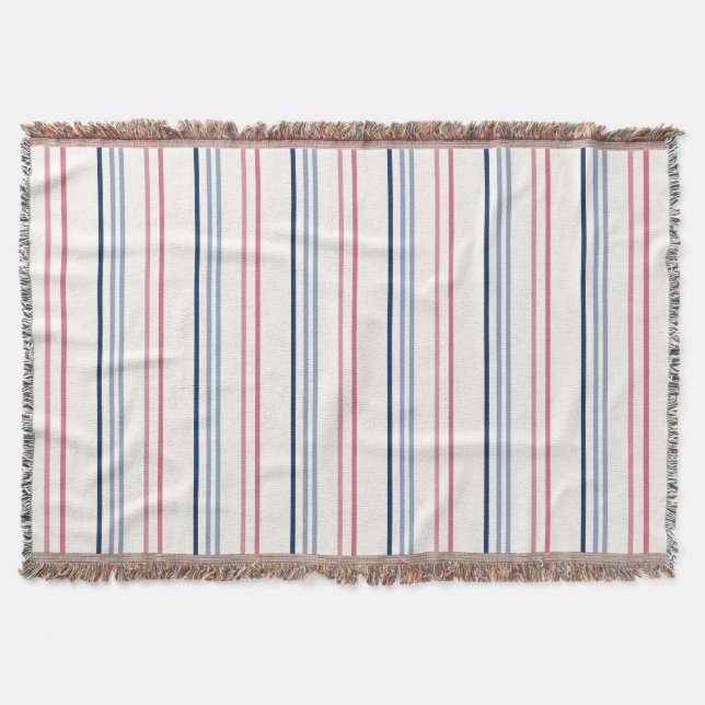 Pink blue and white stripes filt (Framsidan)