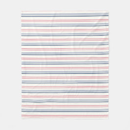 Pink blue and white stripes fleecefilt