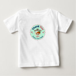 Pink Blue Cute Illustrative Food Business Thank Yo T Shirt