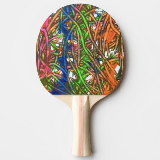 Pink, Blue, Green, Orange, Marble Artwork Pingisracket