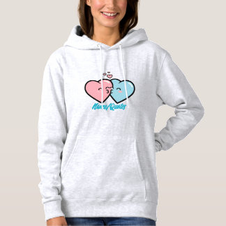 Pink & Blue Hearts Kiss T Shirt
