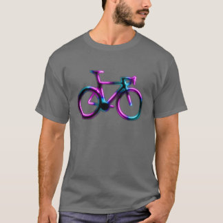 Pink Blue Neon Glow Road Bicycle T Shirt
