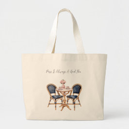 Pink Blue Paris Table Baguettes Jumbo Tygkasse