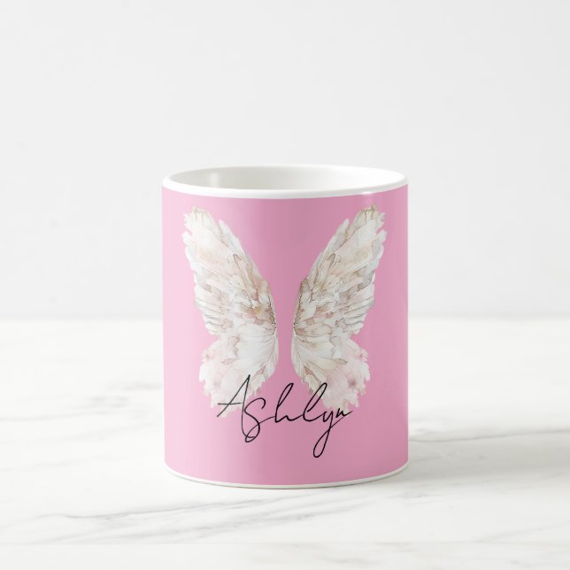 Pink Blush Fairy Wings Kaffemugg (Center)