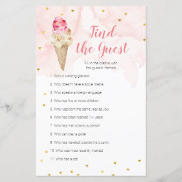 Pink Blush glasskrem Glitter Hitta Gästen spel