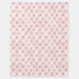Pink Blush Gold Tufts Birthday Fleecefilt