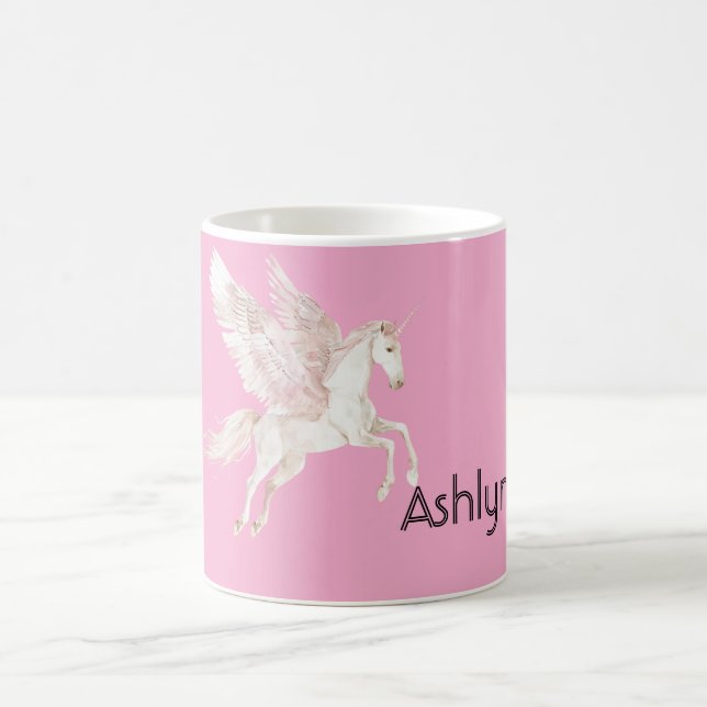 Pink blush winged unicorn kaffemugg (Center)