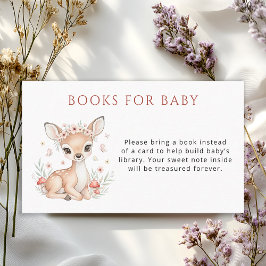 Pink Blush Woodland Deer Girl Books for Baby Tilläggskort