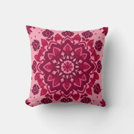 Pink Boho Chic Throw Pillow Kudde